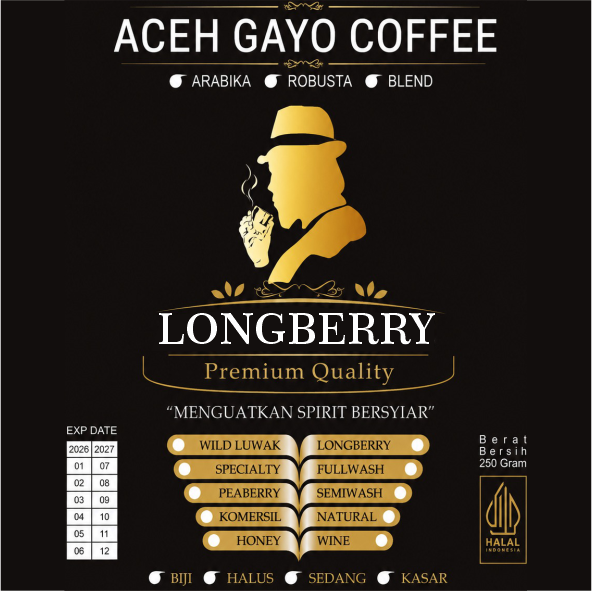 Gayo Arabika Aceh Takengon Long Berry
