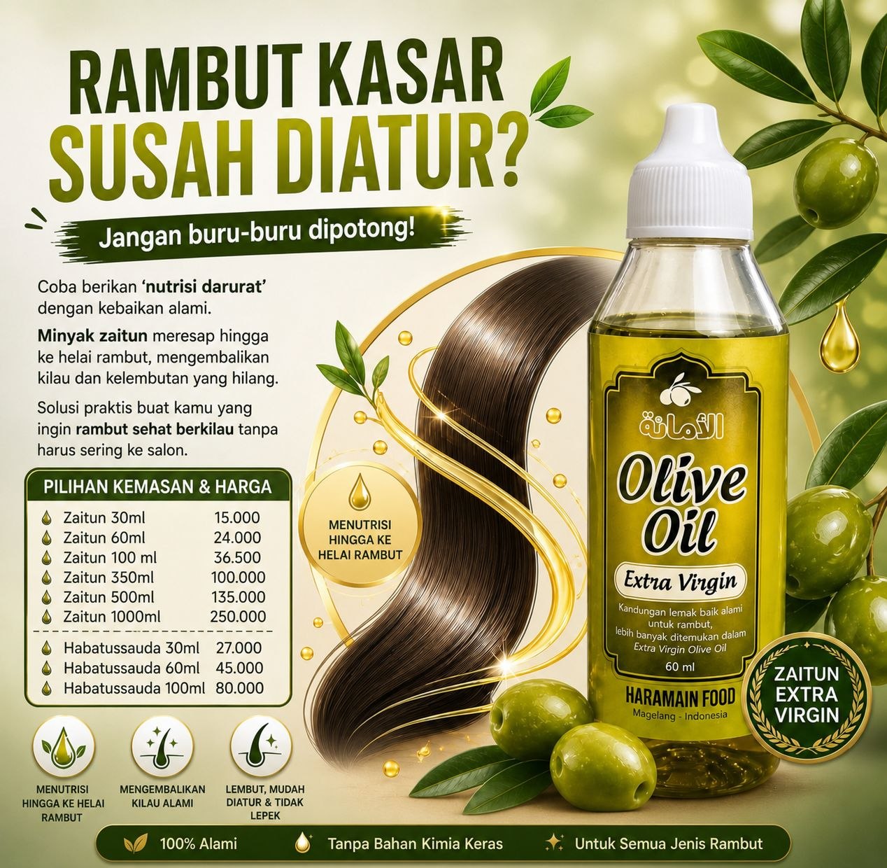 Minyak Zaitun Extra Virgin 30ml