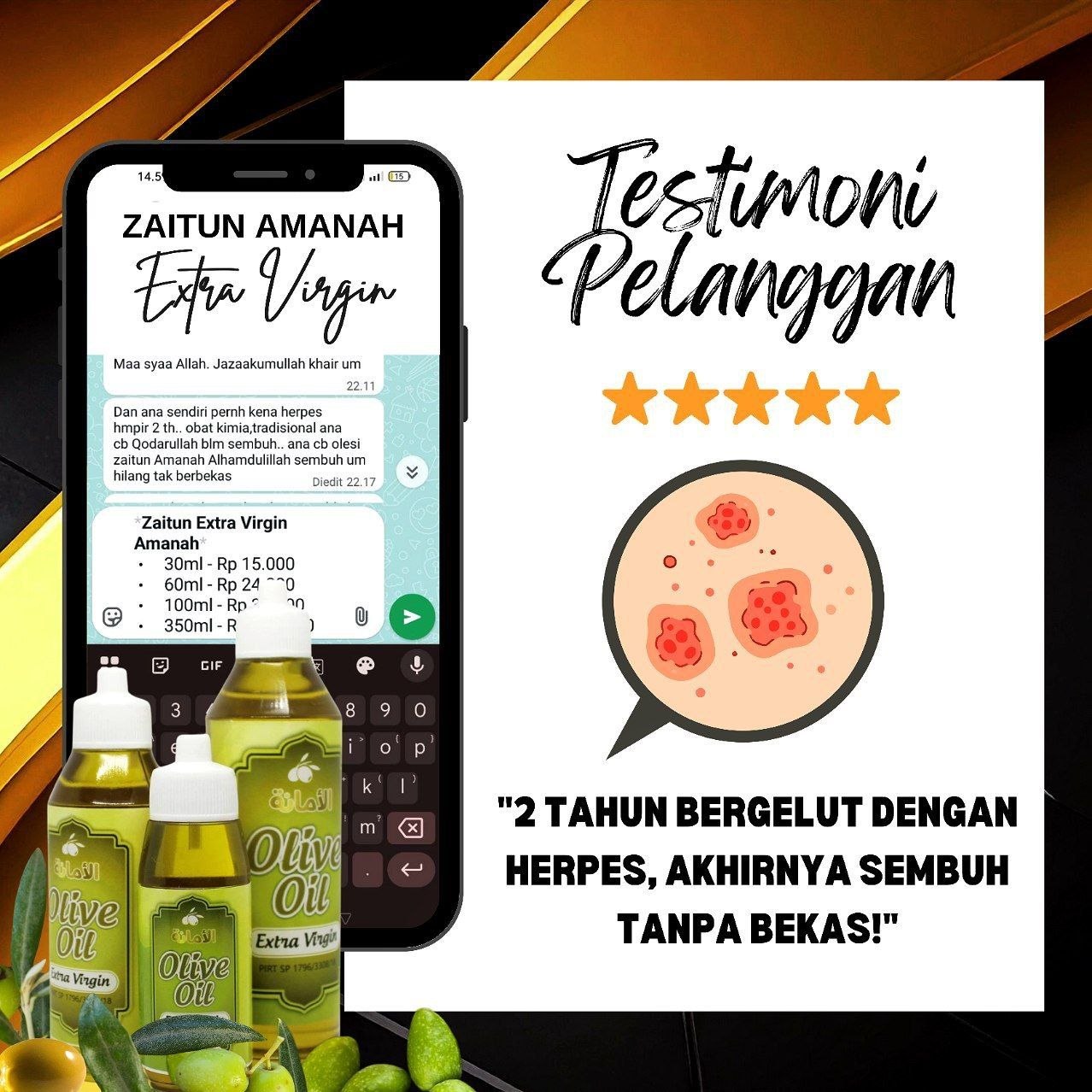 Minyak Zaitun Extra Virgin 30ml
