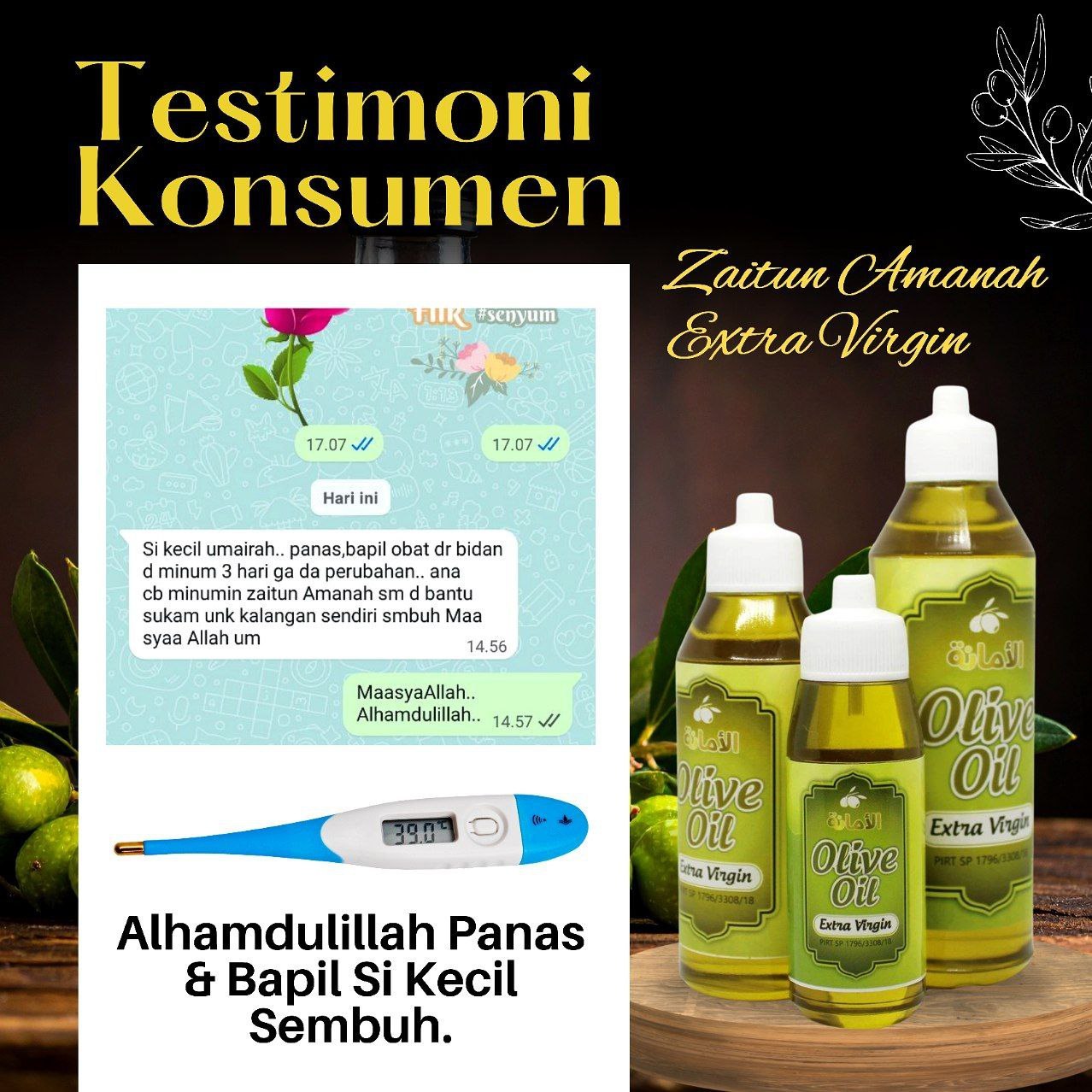 Minyak Zaitun Extra Virgin 30ml
