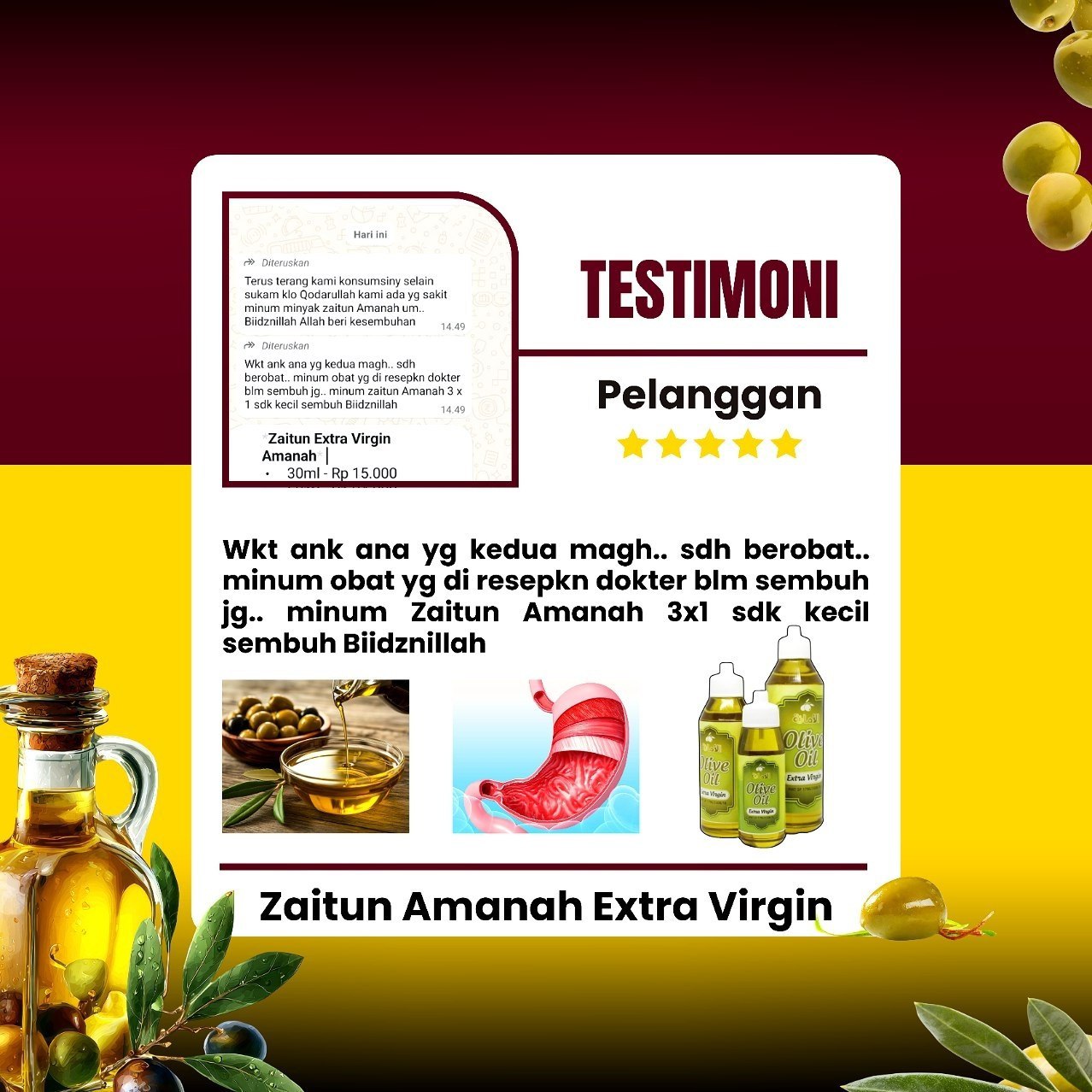 Minyak Zaitun Extra Virgin 60ml